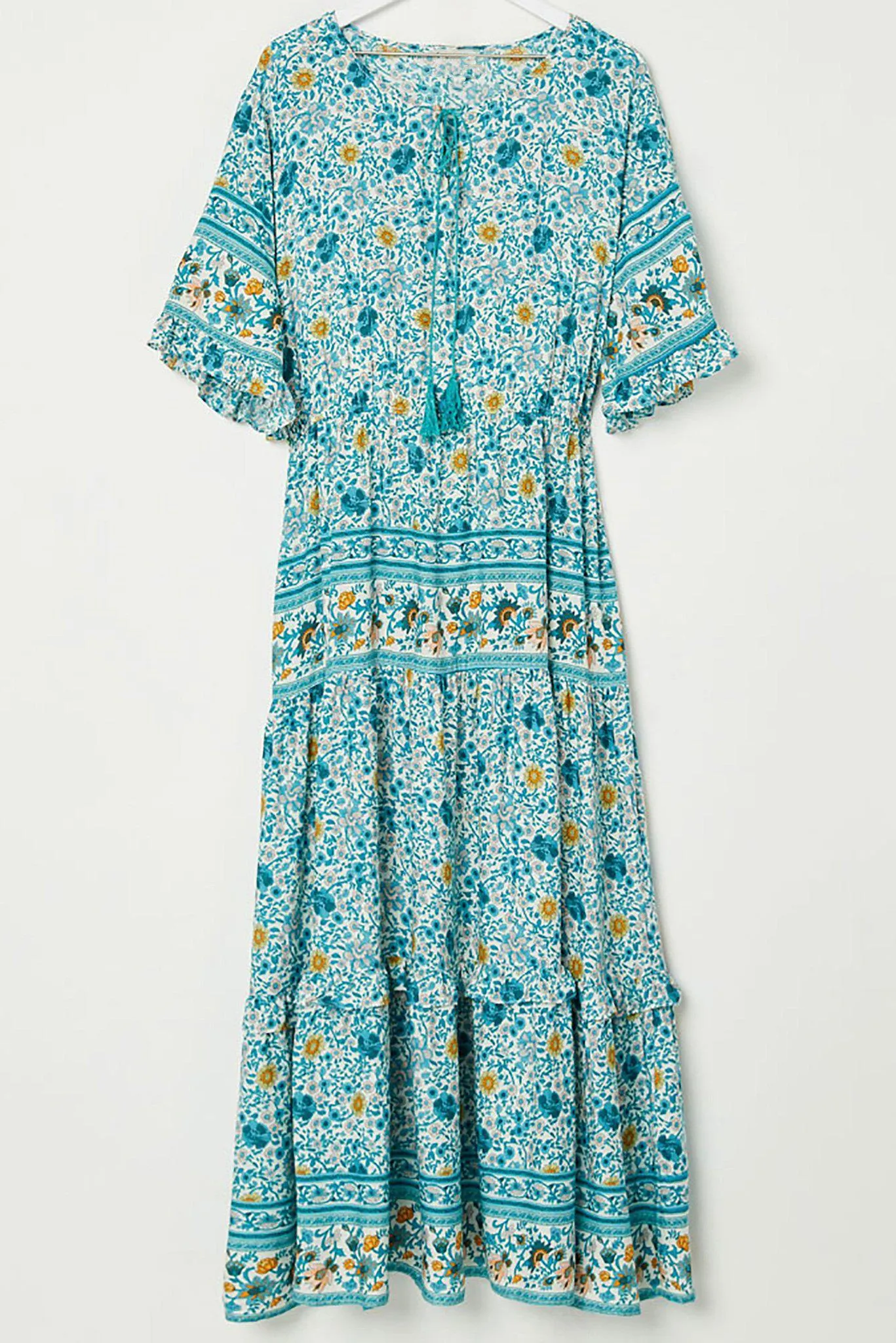 Verona Boho Bell Sleeve Maxi Dress