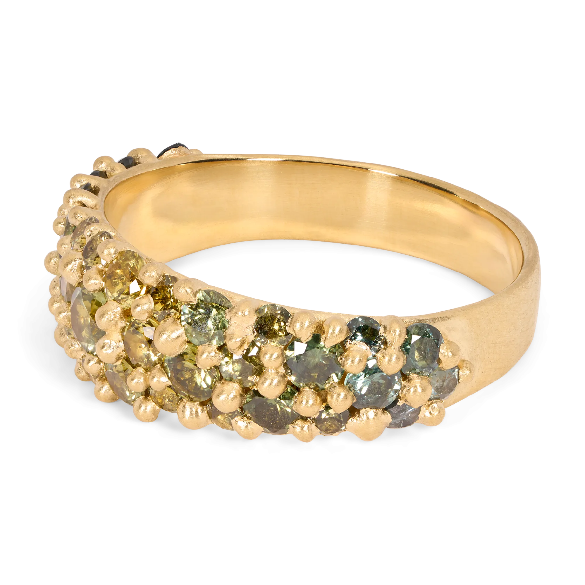 Wide Green River Ring - Made to Order