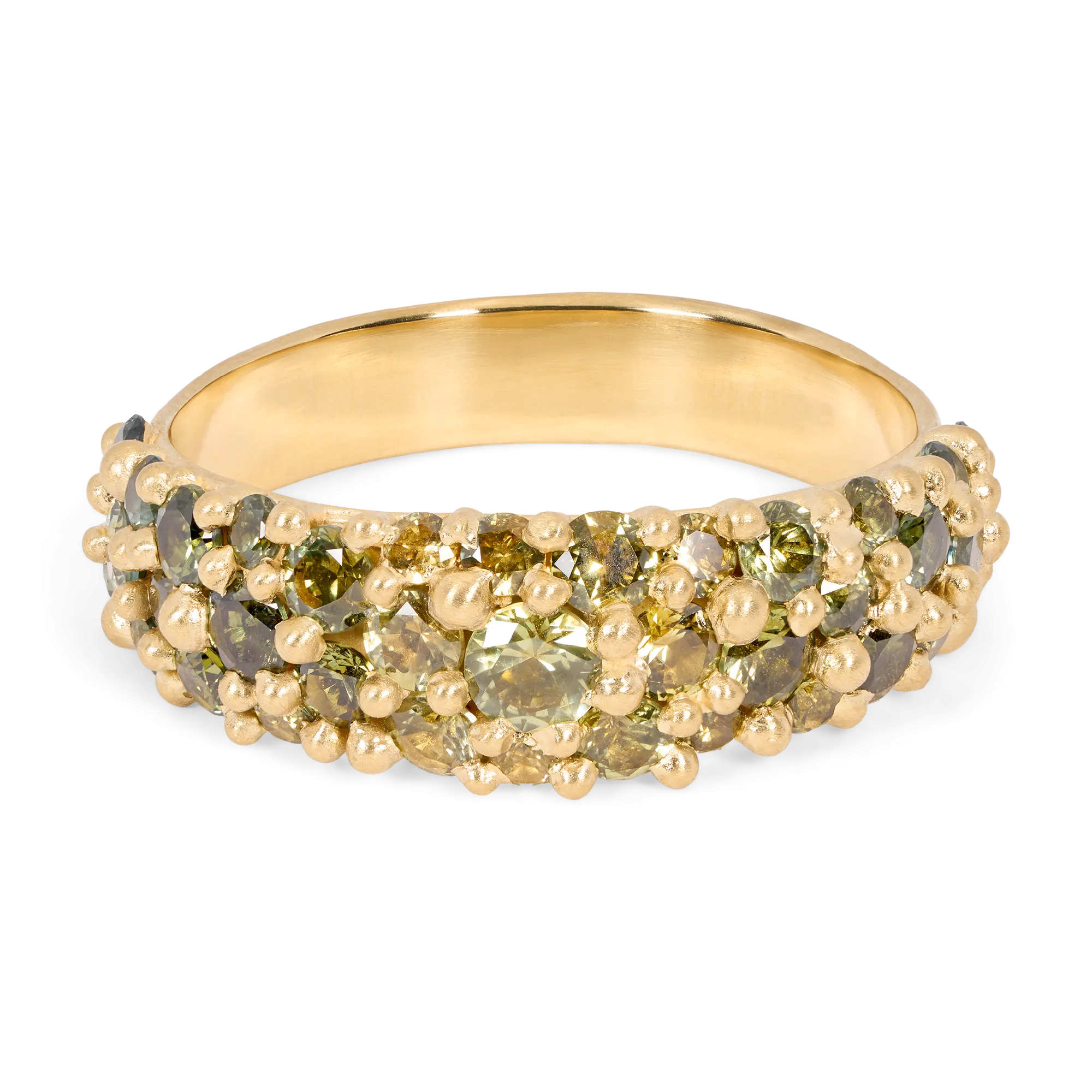 Wide Green River Ring - Made to Order