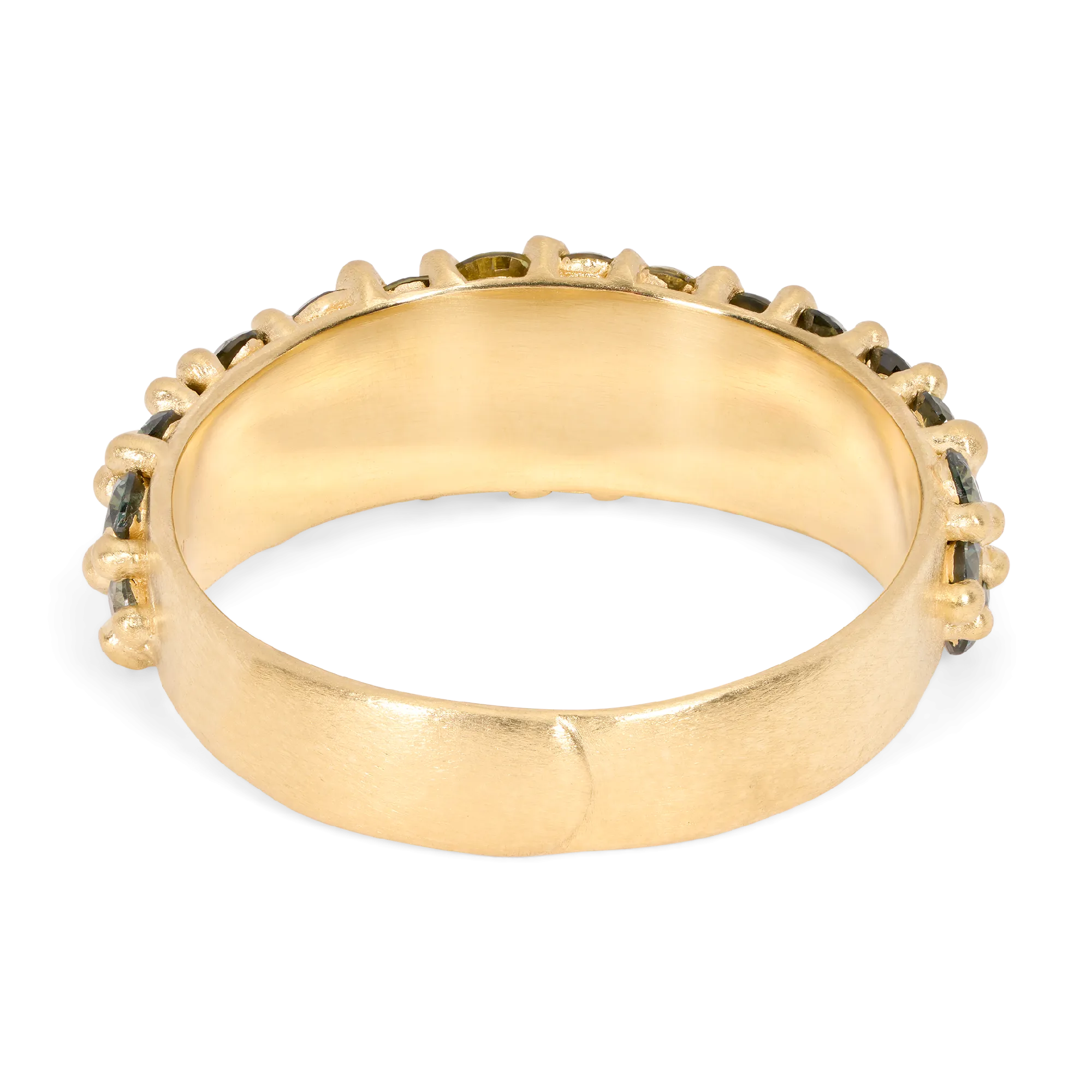 Wide Green River Ring - Made to Order