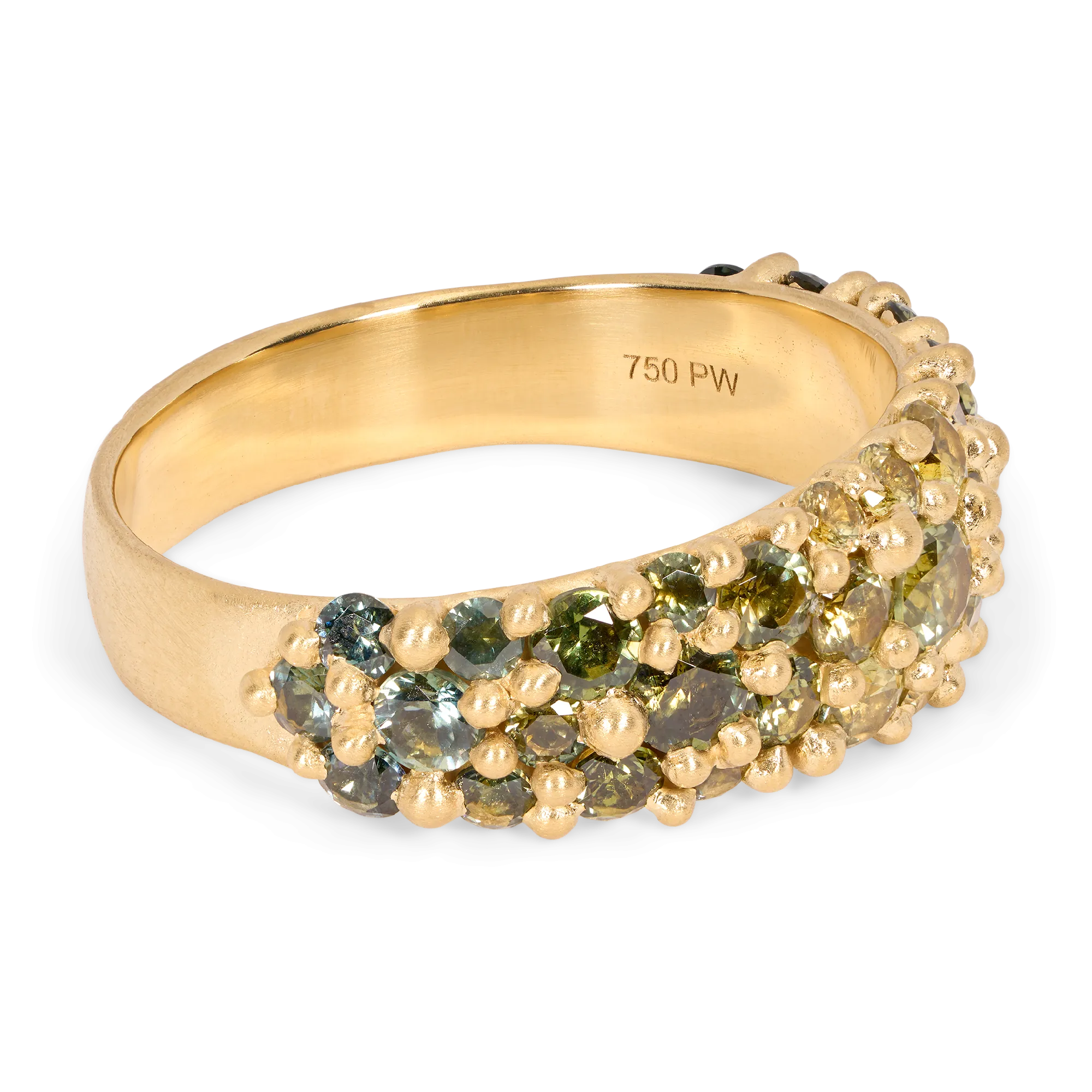 Wide Green River Ring - Made to Order