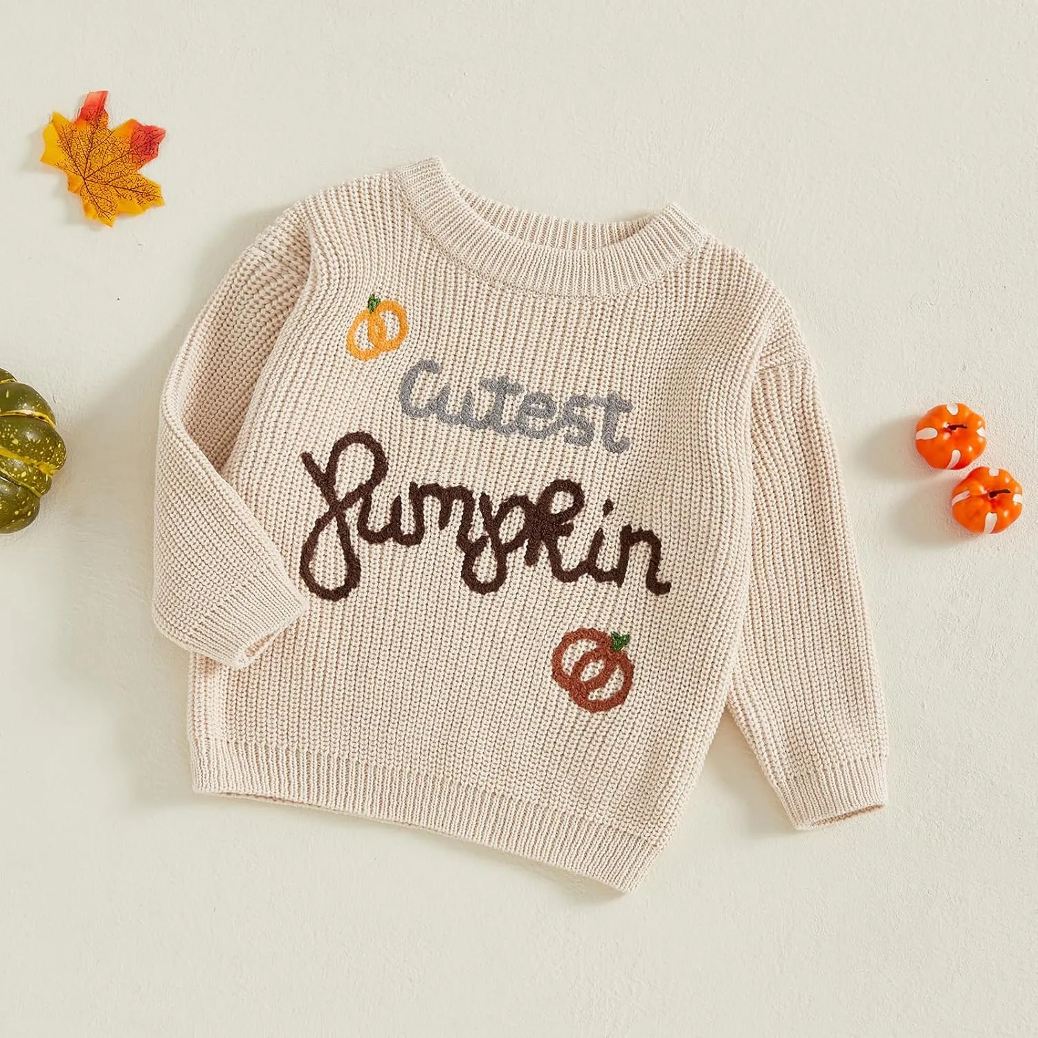 YINGISFITM Halloween Baby Girl Boy Outfit Toddler Thanksgiving Halloween Sweater Knit Sweaters Fall Winter Clothes