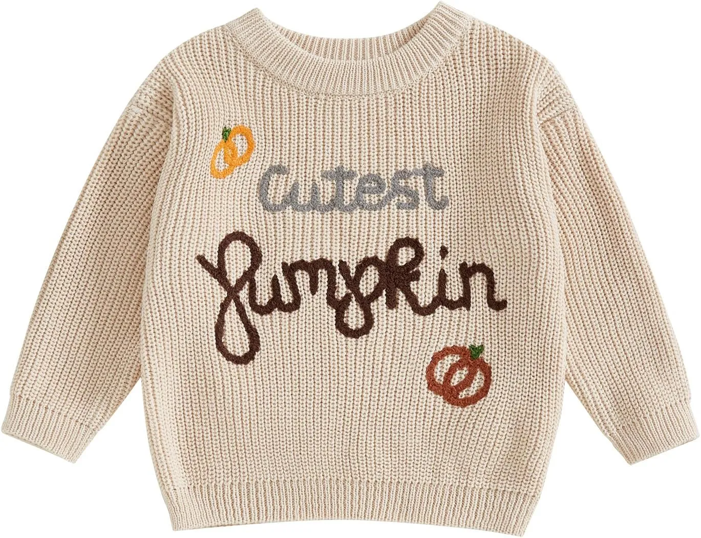 YINGISFITM Halloween Baby Girl Boy Outfit Toddler Thanksgiving Halloween Sweater Knit Sweaters Fall Winter Clothes