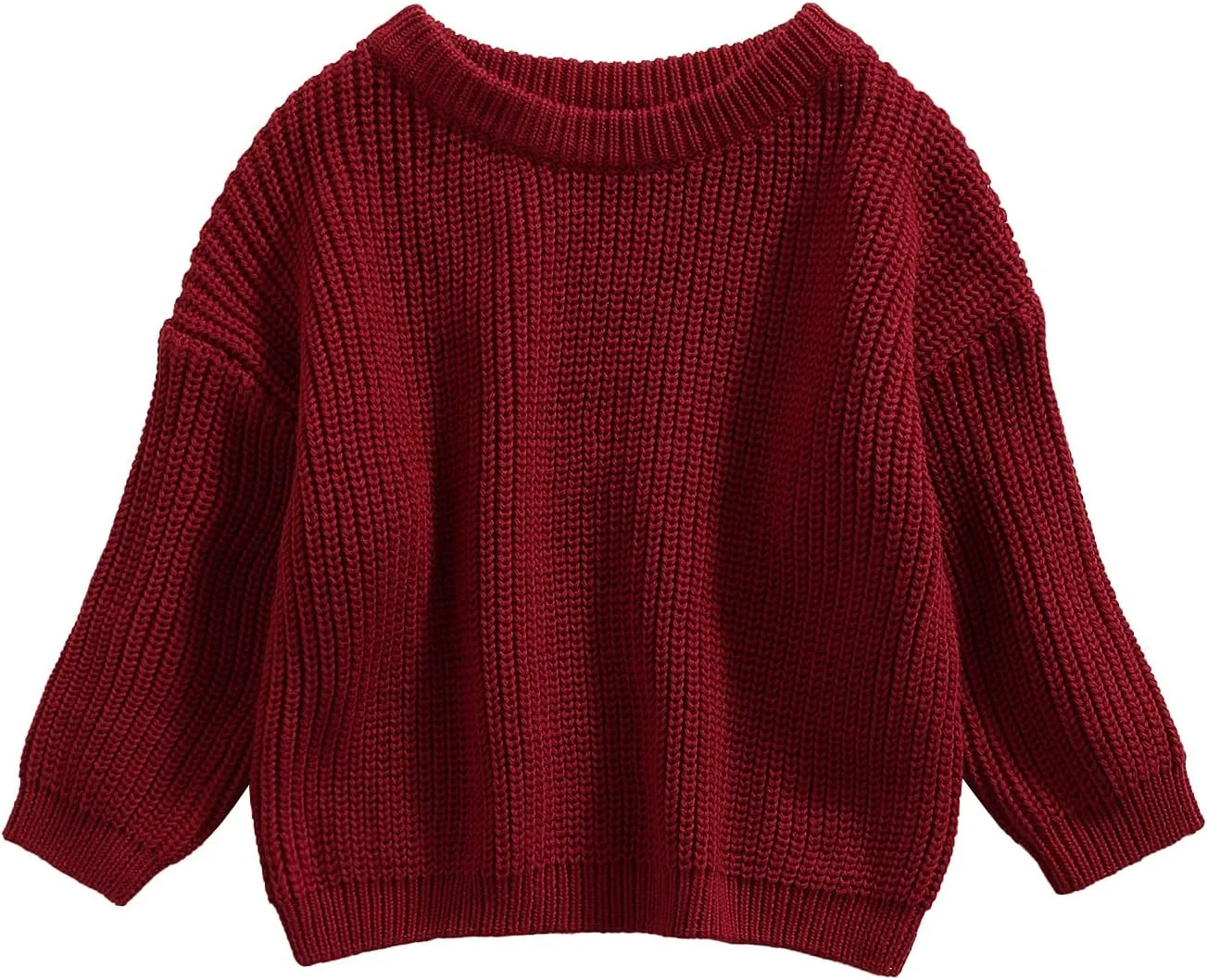 Yoawdats Toddler Baby Girl Boy Long Sleeve Knit Sweater Cute Round Neck Pullover Fall Winter Warm Tops Clothes